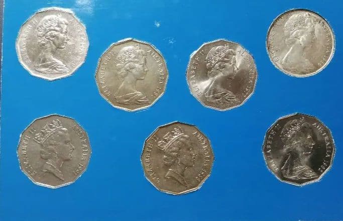 オーストラリア50セントコレクション。