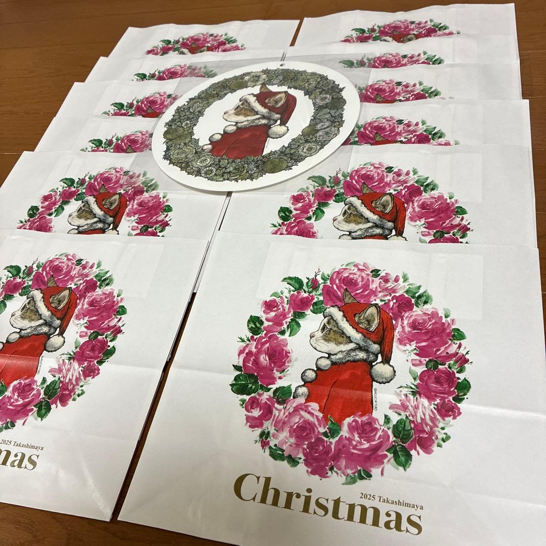 高島屋 ヒグチユウコ　ショッパー　12枚　ペーパーオーナメント　クリスマス　限定
