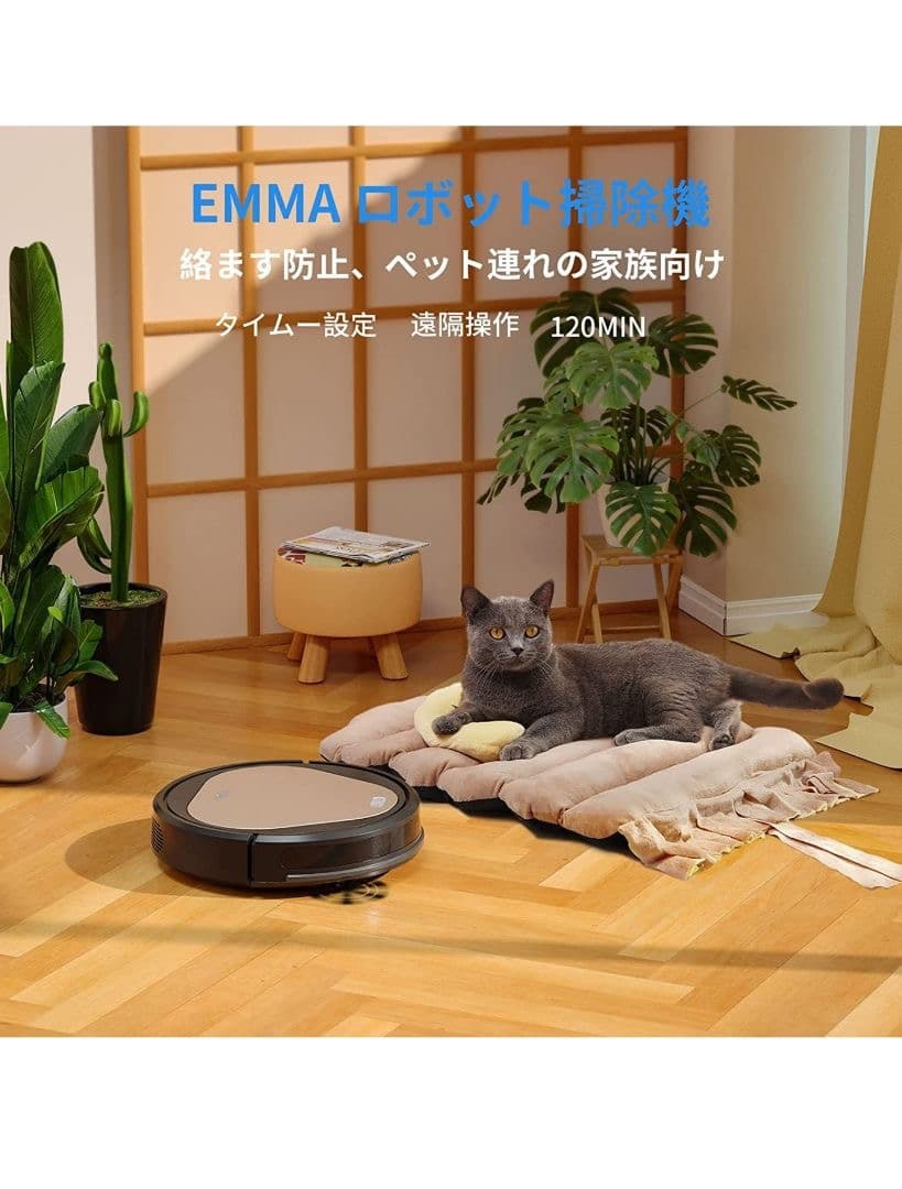 ★Emma ロボット掃除機 4000Pa強力吸引 水拭き両用除 Alexa対応