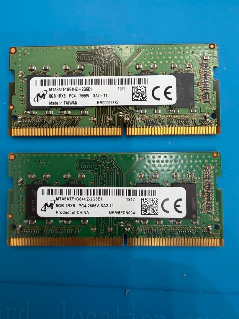 ノートPC用メモリ　8×2 16GB PC-2666V