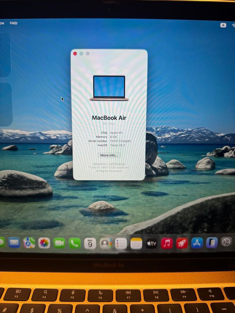 Macbook Air 2020 M1 8GBメモリ512GB SSD US列