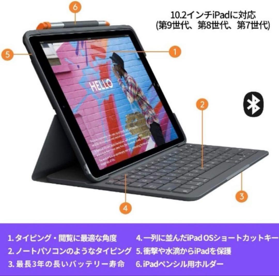 値下げ！logicool SLIM FOLIO iPadケース 第7第8第9世代
