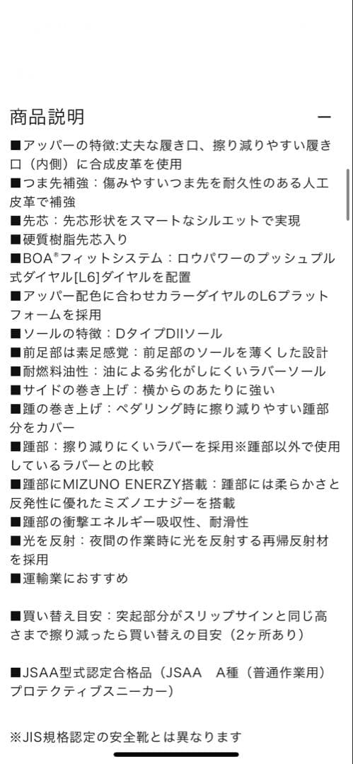 MIZUNO 安全靴