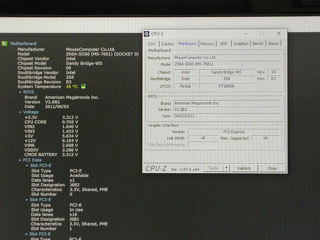 MSI　Z68A-SD60(B3)　LGA1155　CPU、メモリ付き