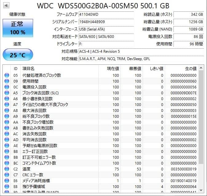 ✨使用時間短い✨2個セット✨SSD 500GB✨2.5インチ✨10-02