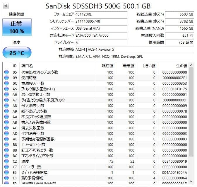 ✨使用時間短い✨2個セット✨SSD 500GB✨2.5インチ✨10-02