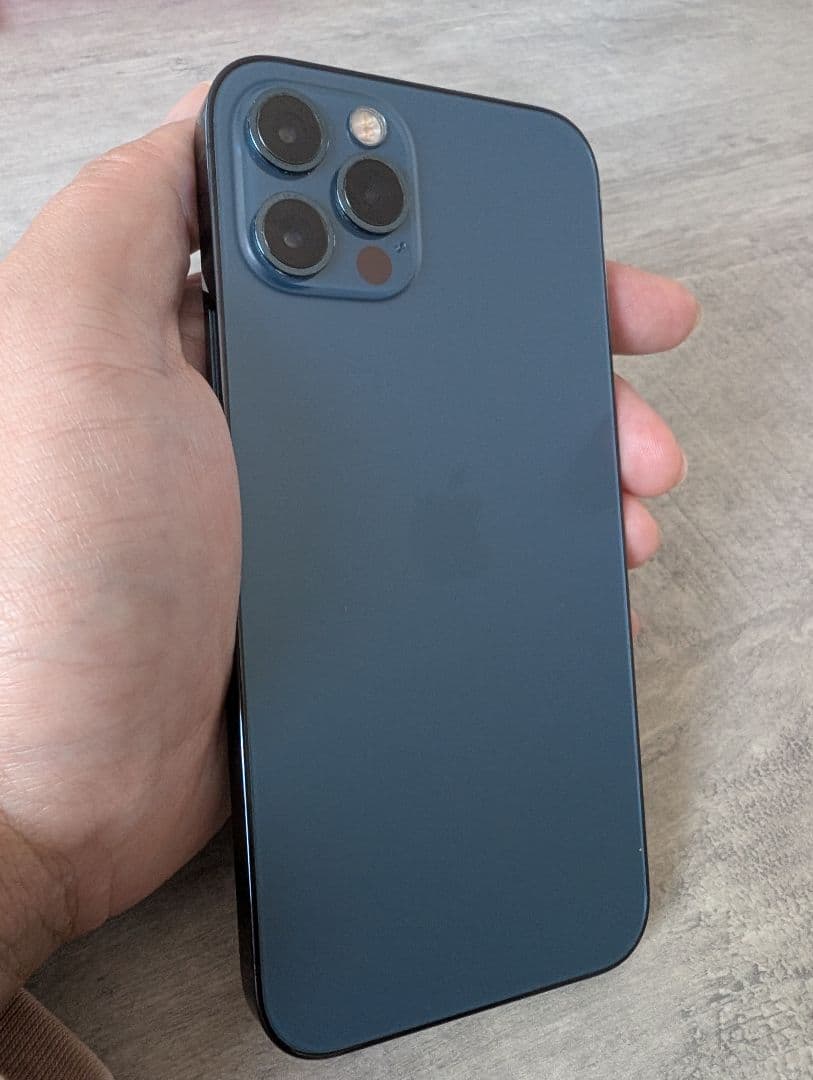 【動作確認済】iPhone12Pro 128GB ブルー SIMフリー 73%