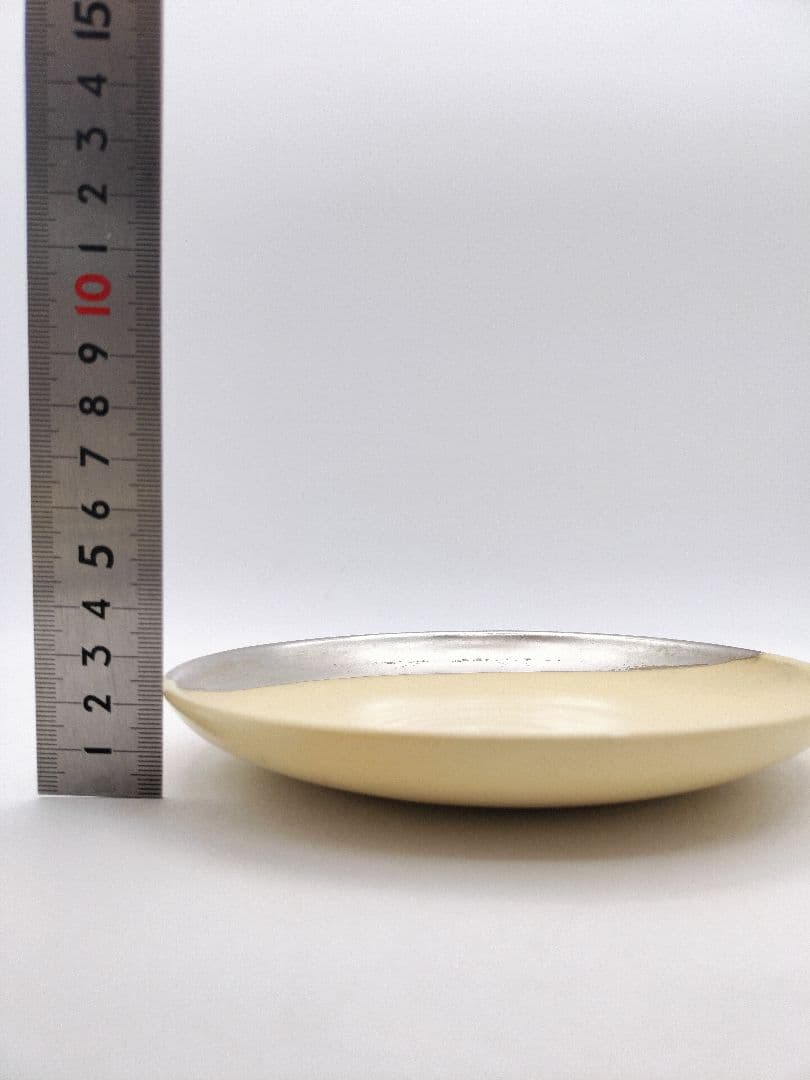 d156【未使用・特価品】銘々皿 銀彩 月と花 5+2 紙箱 茶道具