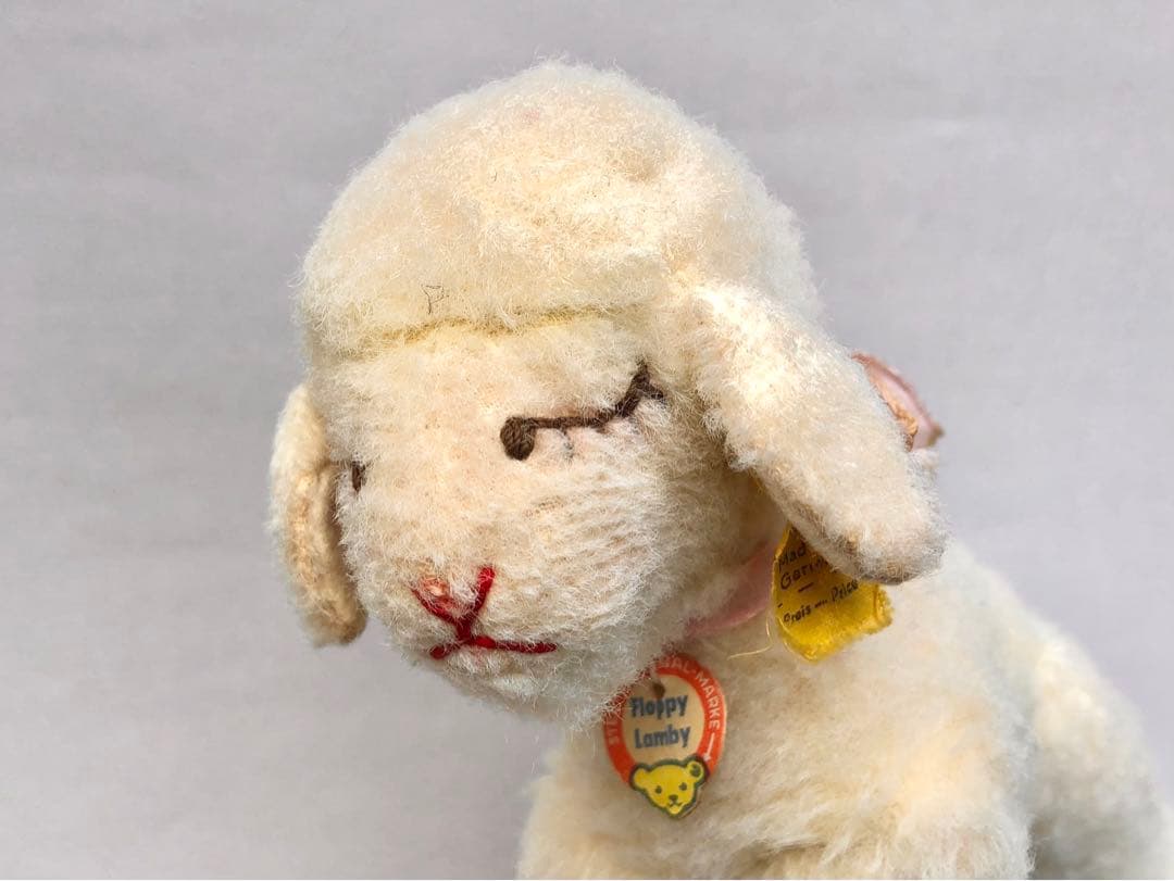Steiff　ひつじのFloppy Lamby　お眠りひつじ　オールID　ピンク
