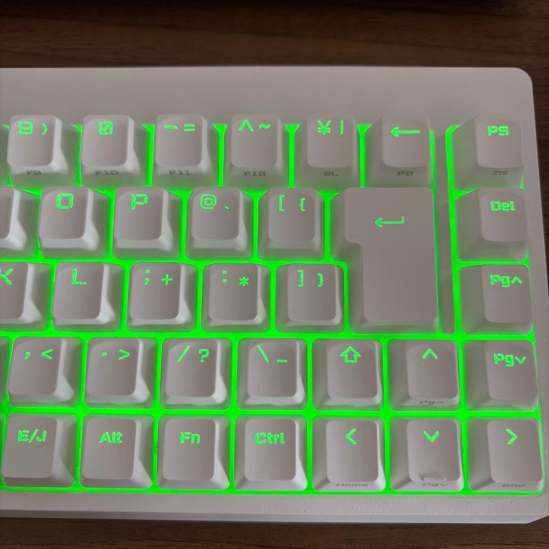 【極美品】エレコム Vcustom VK600A ホワイト ゲーミングキーボード
