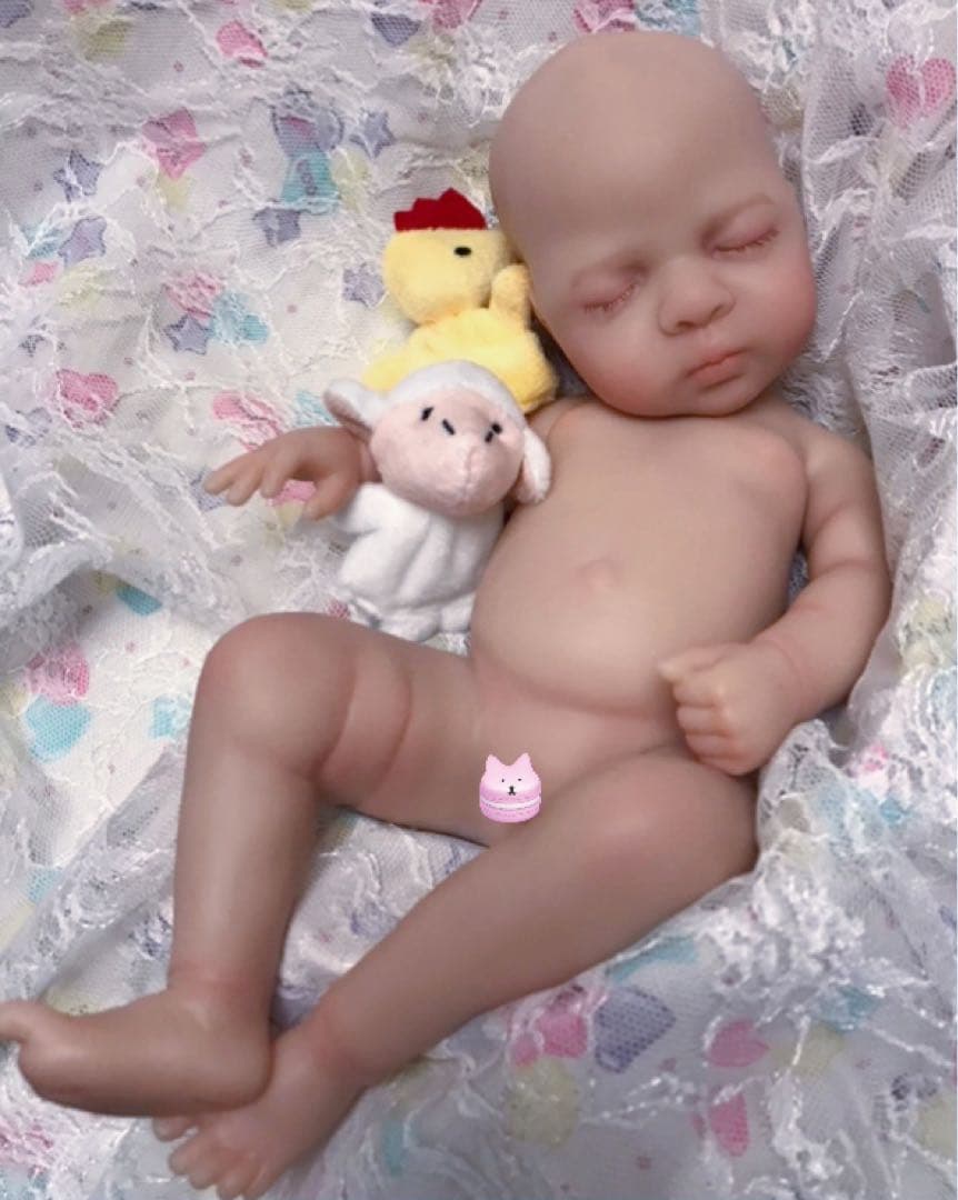 週末セール⭐︎フルシリコン リボーンドール　ねんねちゃん