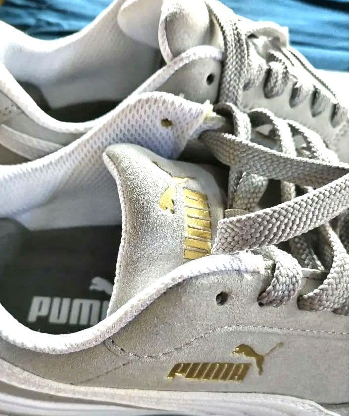 大人気★PUMA★グレー スエード 安全靴24.5cm