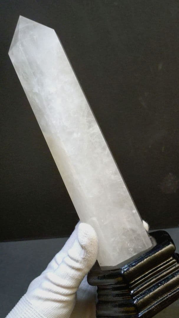 ヒマラヤ水晶　六角柱　タワー　専用台座付き！　天然石　パワーストーン