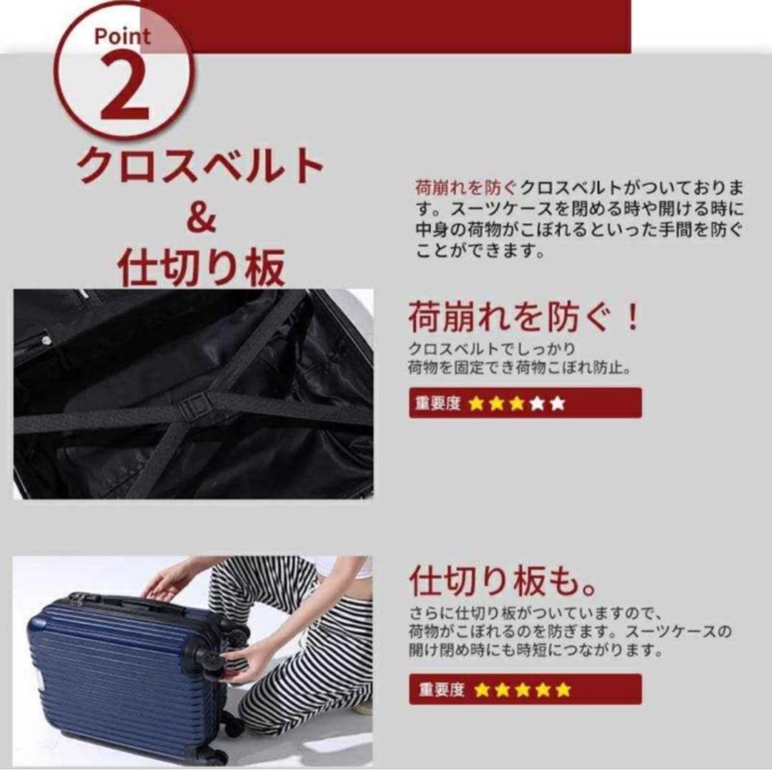 キャリーケース S TSAロック 衝撃吸収 軽量 静穏 キャリーバッグ グレー
