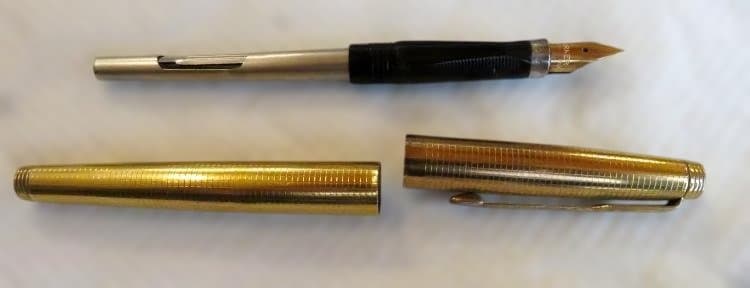 パーカー　14K　point　・14K　GF　cap & barrel 　万年筆