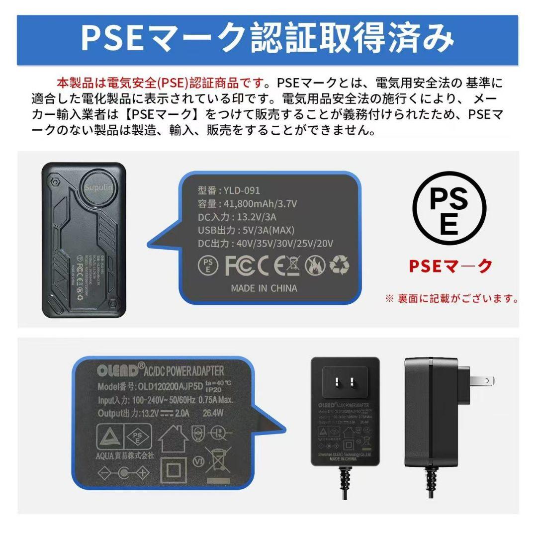 Suplin 空調ファンセット 40V 41,800mAh