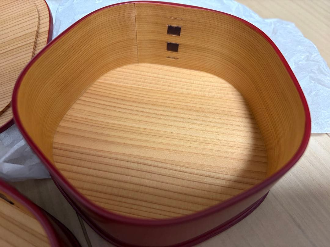 うるみ工芸 浄法寺塗 本朱 梅花弁当