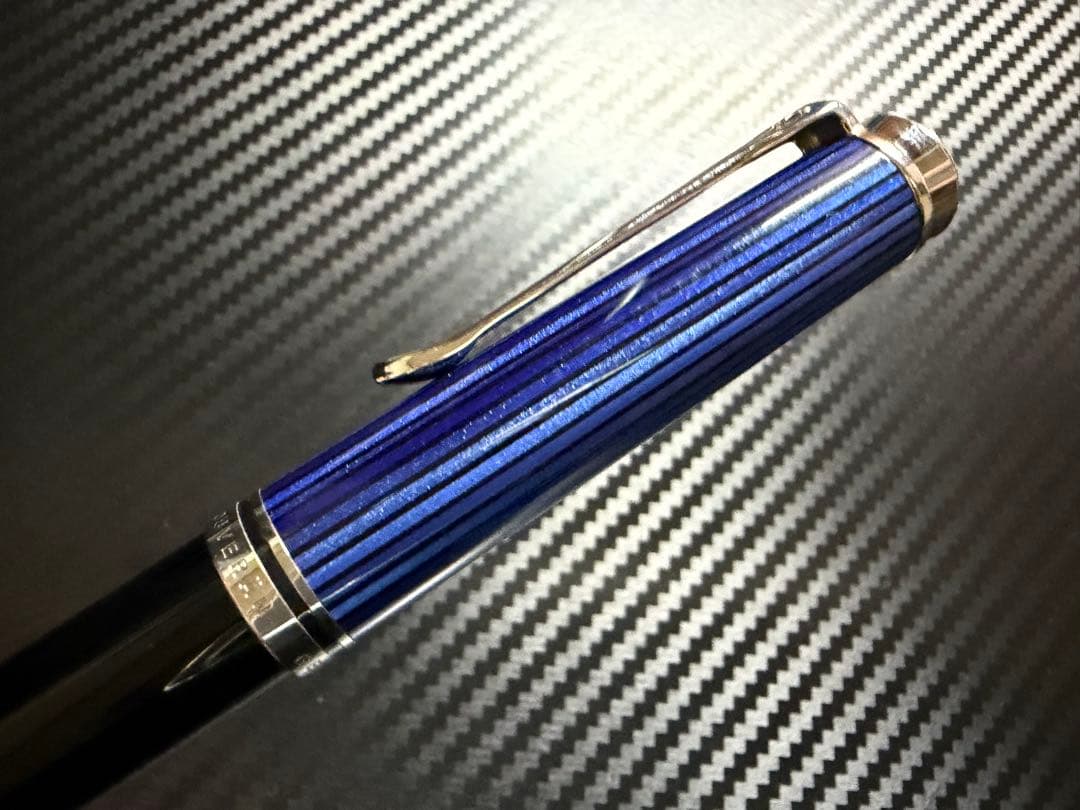 未使用に近い ペリカン スーベレーン K605 青縞 ボールペン