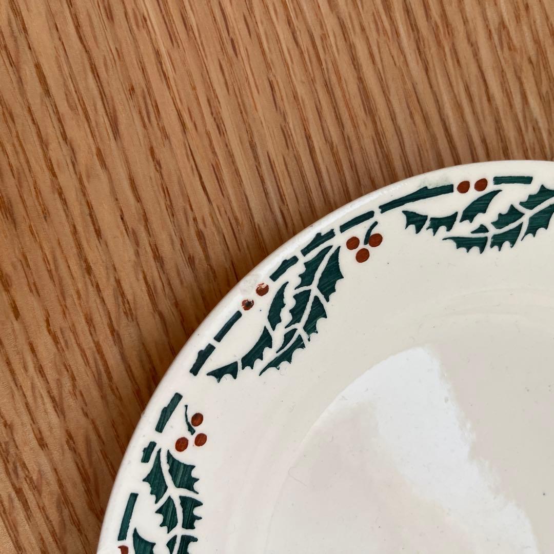 フランスアンティーク プレート 柊 HOUX リュネヴィル K&G 2枚 レア✨