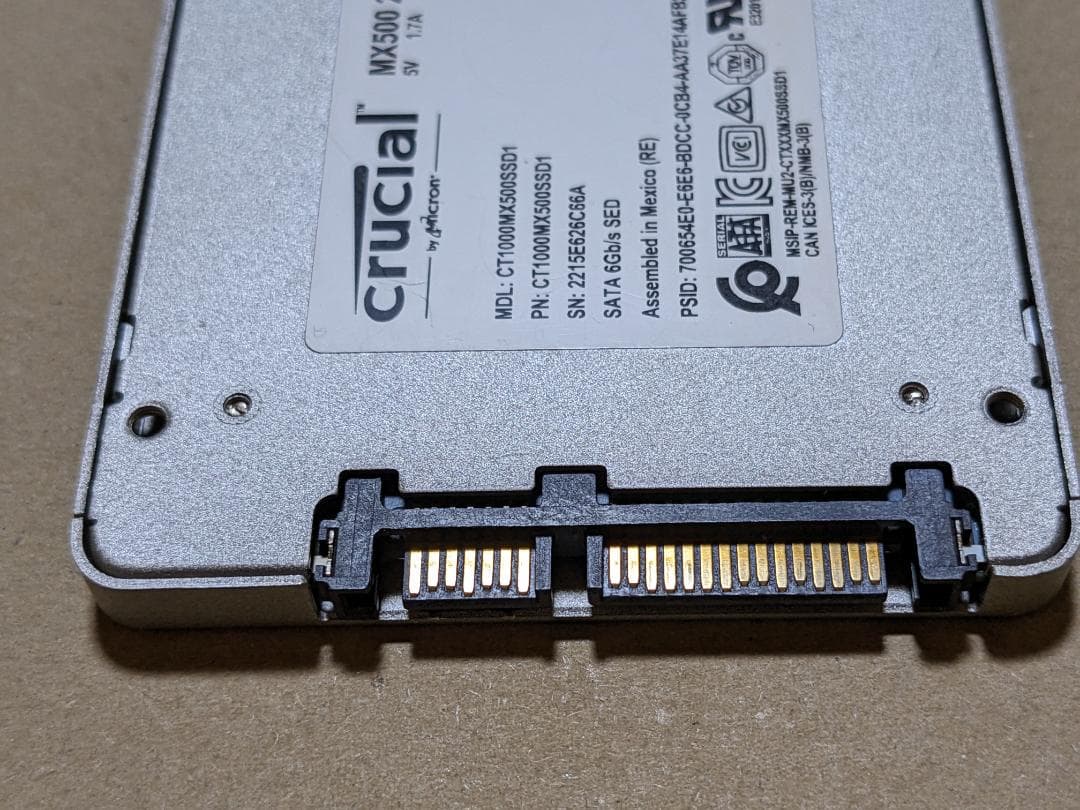 内蔵型SSD crucial MX500 2.5 SSD 1000GB (1TB)