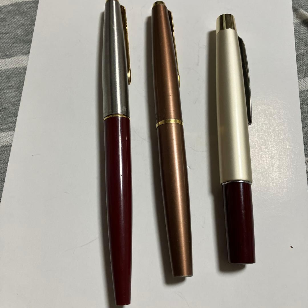 M*)様 万年筆 3本セット　k14 parker sailor