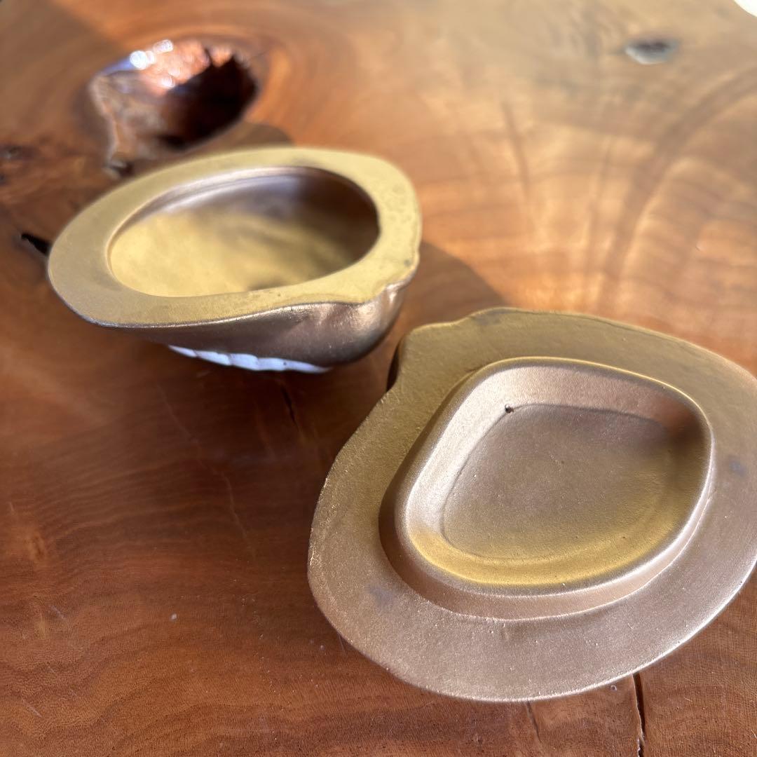蛤香合 錦染造 利休好 共箱 抹茶碗 茶道具