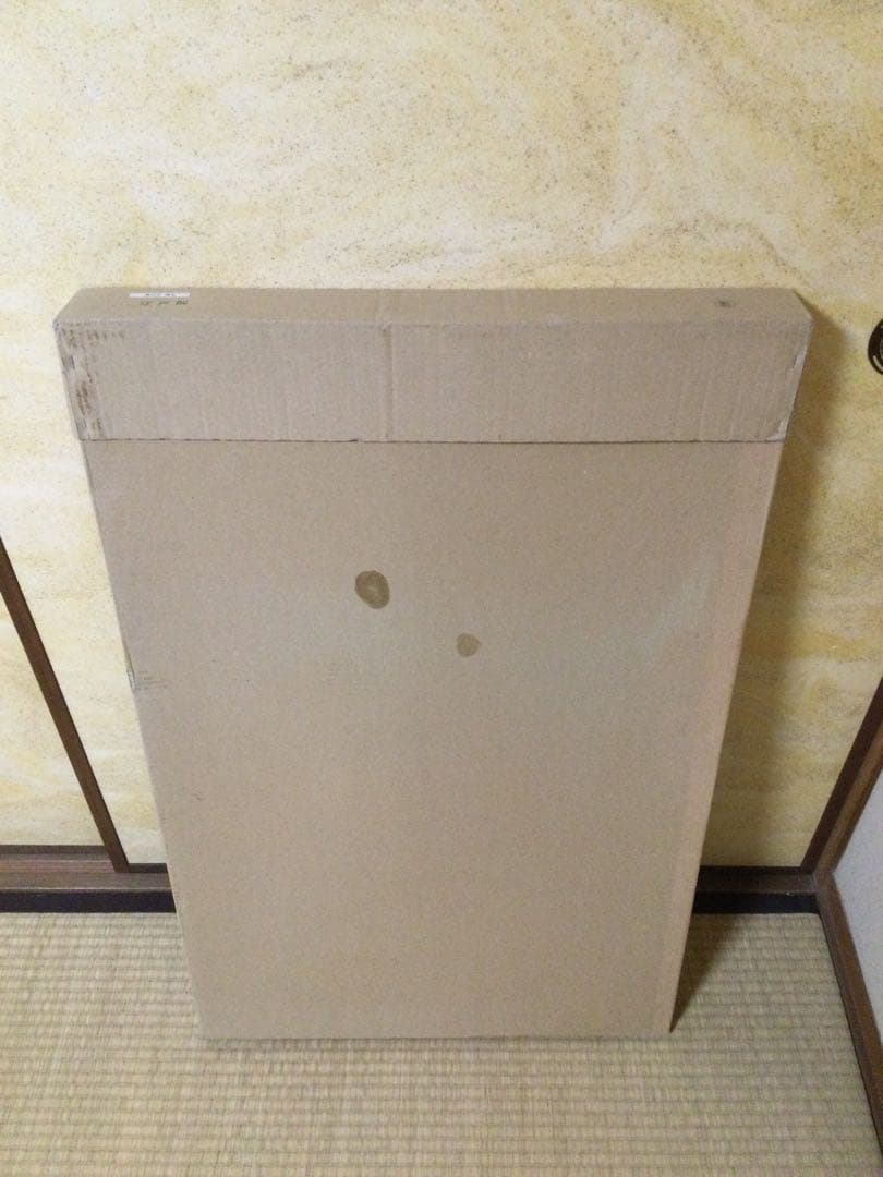 風炉先屏風 江戸間 鳥の子 角丸 両面 茶道具 紙箱付 L365