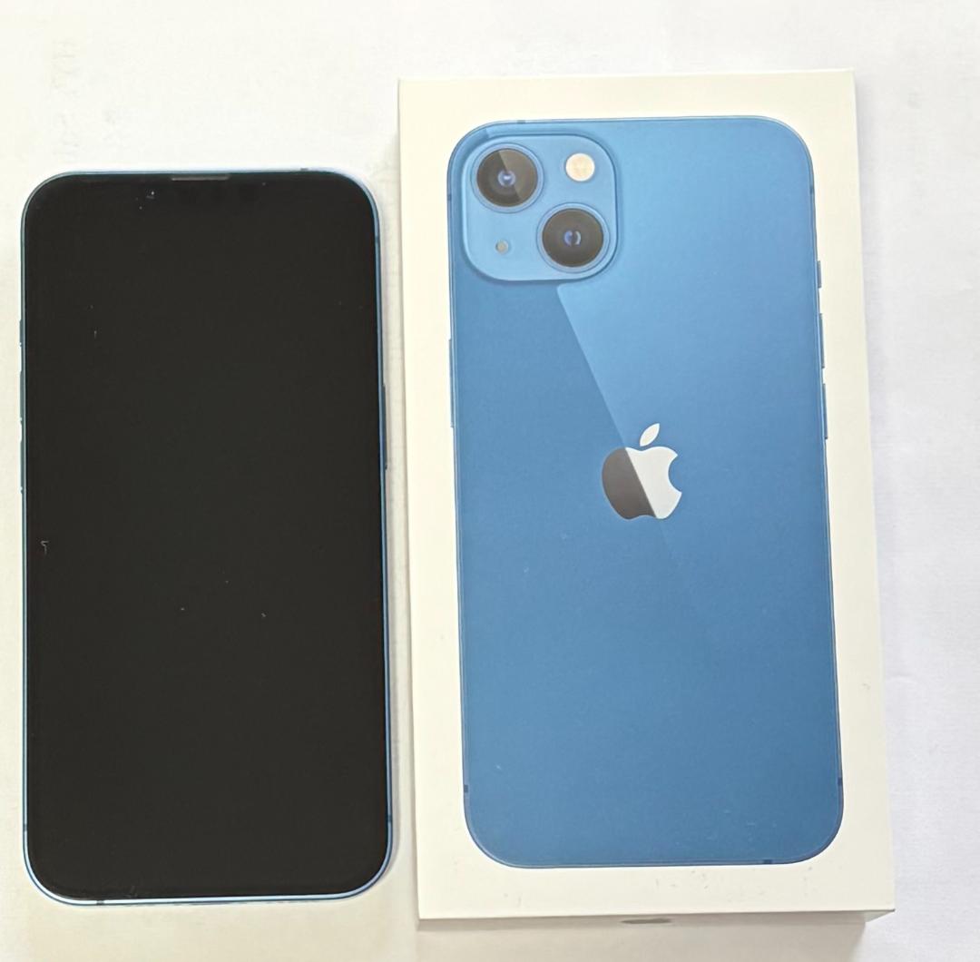 【美品】【箱・ケーブル付】iPhone 13 256GB ブルー SIM フリー