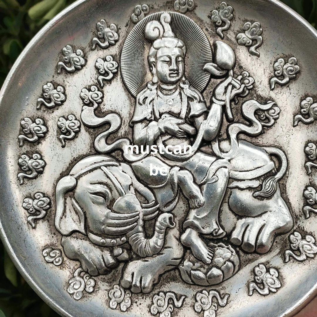 銅器 観音騎象銅盤 鎮宅辟邪 開運風水 招財 置物 工芸品 装飾品
