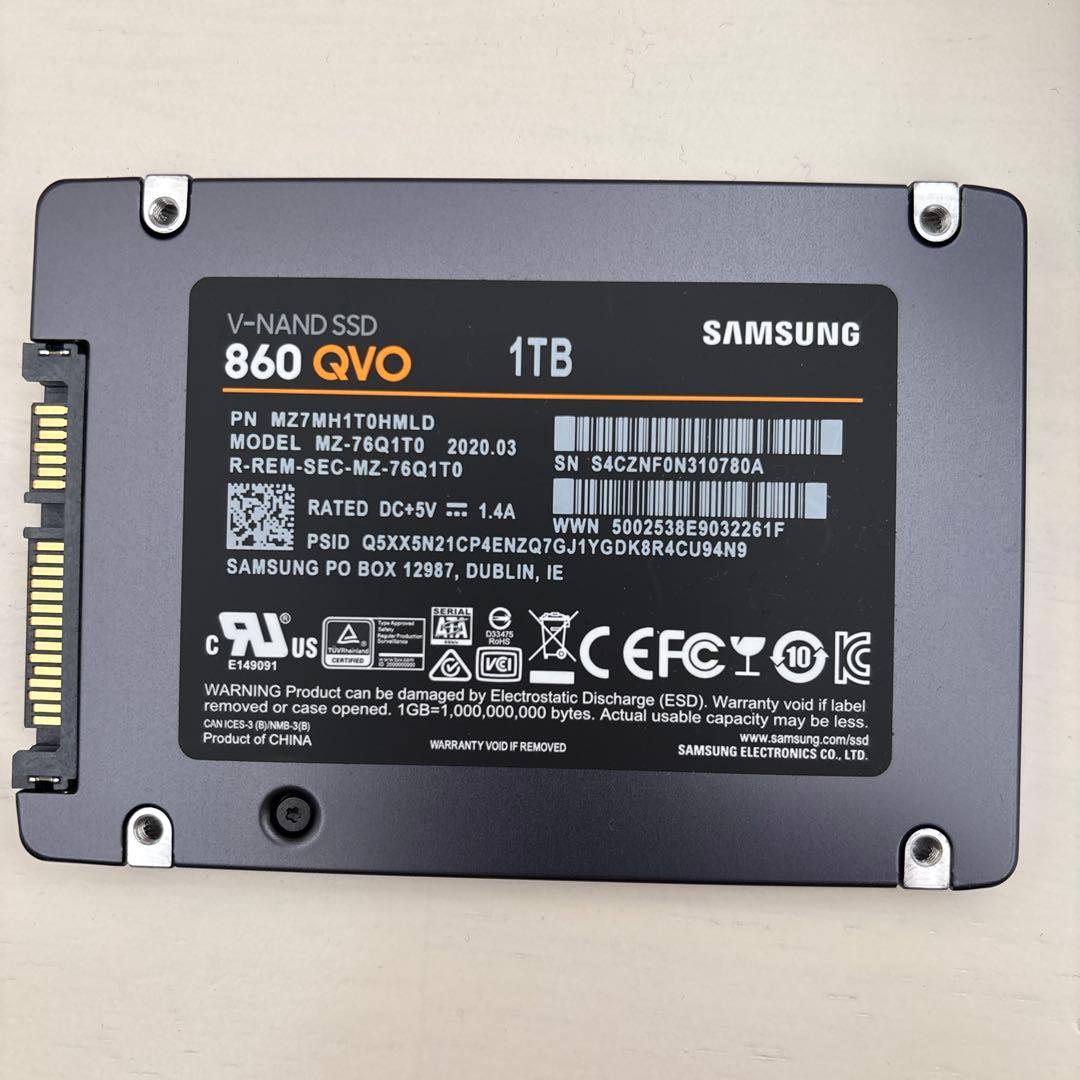 内蔵型SSD Samsung 860 QVO 1TB SSD