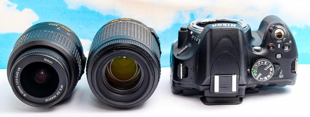 ニコン Nikon D5100⭐️スマホ転送⭐️届いてすぐ使える⭐️ダブルレンズ