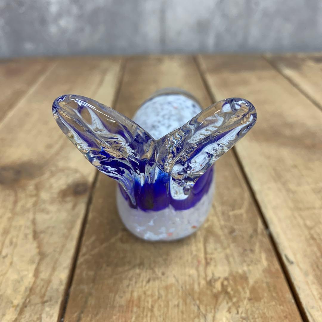 2F 【極美品】手作りガラス細工 3点セット（エンゼルフィッシュ・クジラ・キャン