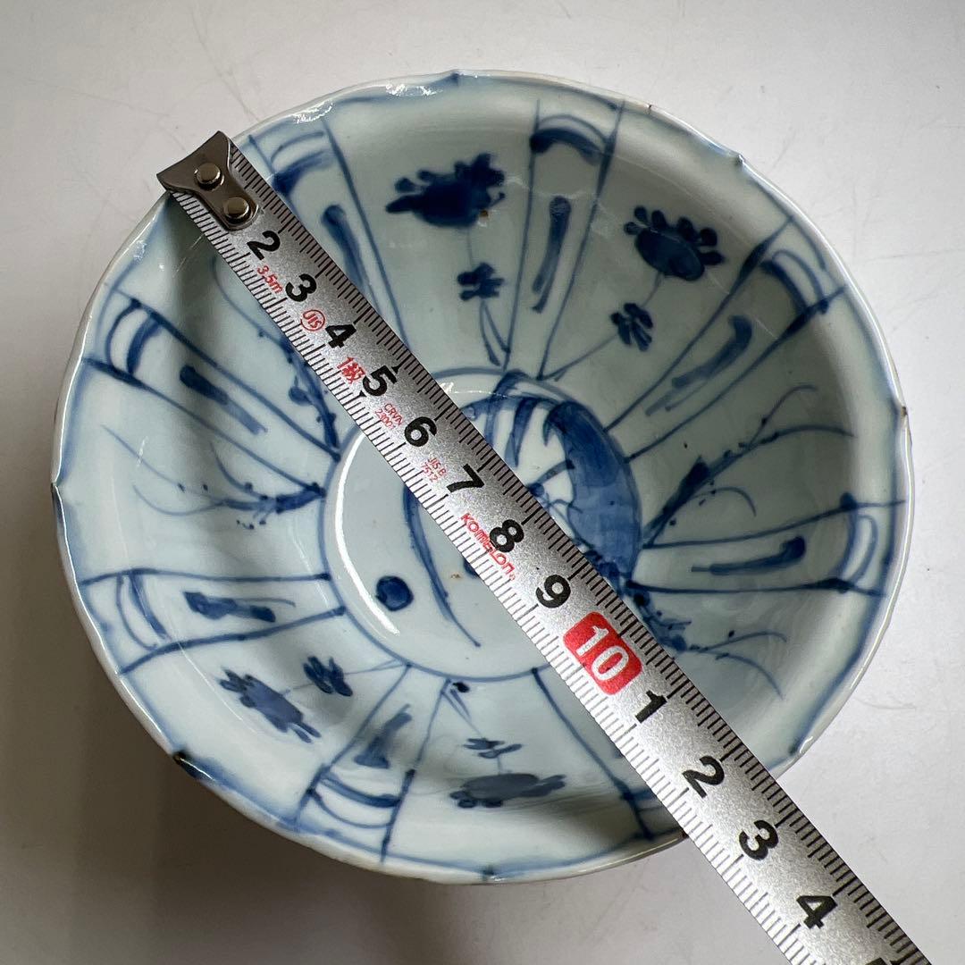 中国明時代　古染付芙蓉手鉢5客　木箱付　口径約13㎝　東Y8-0128☆2F