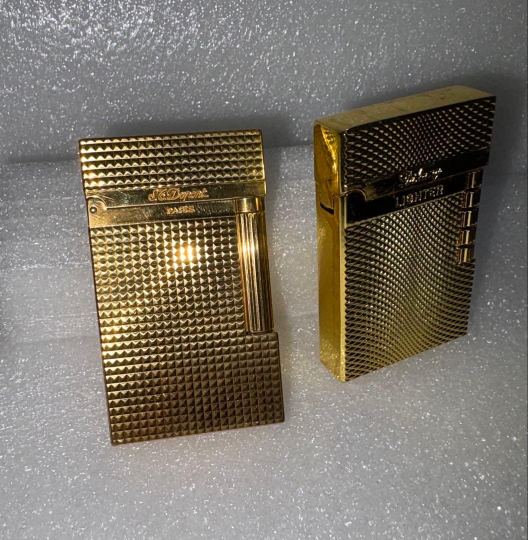 TR S.T Dupデュポン ライター ダイヤモンドヘッドゴールド 箱付き