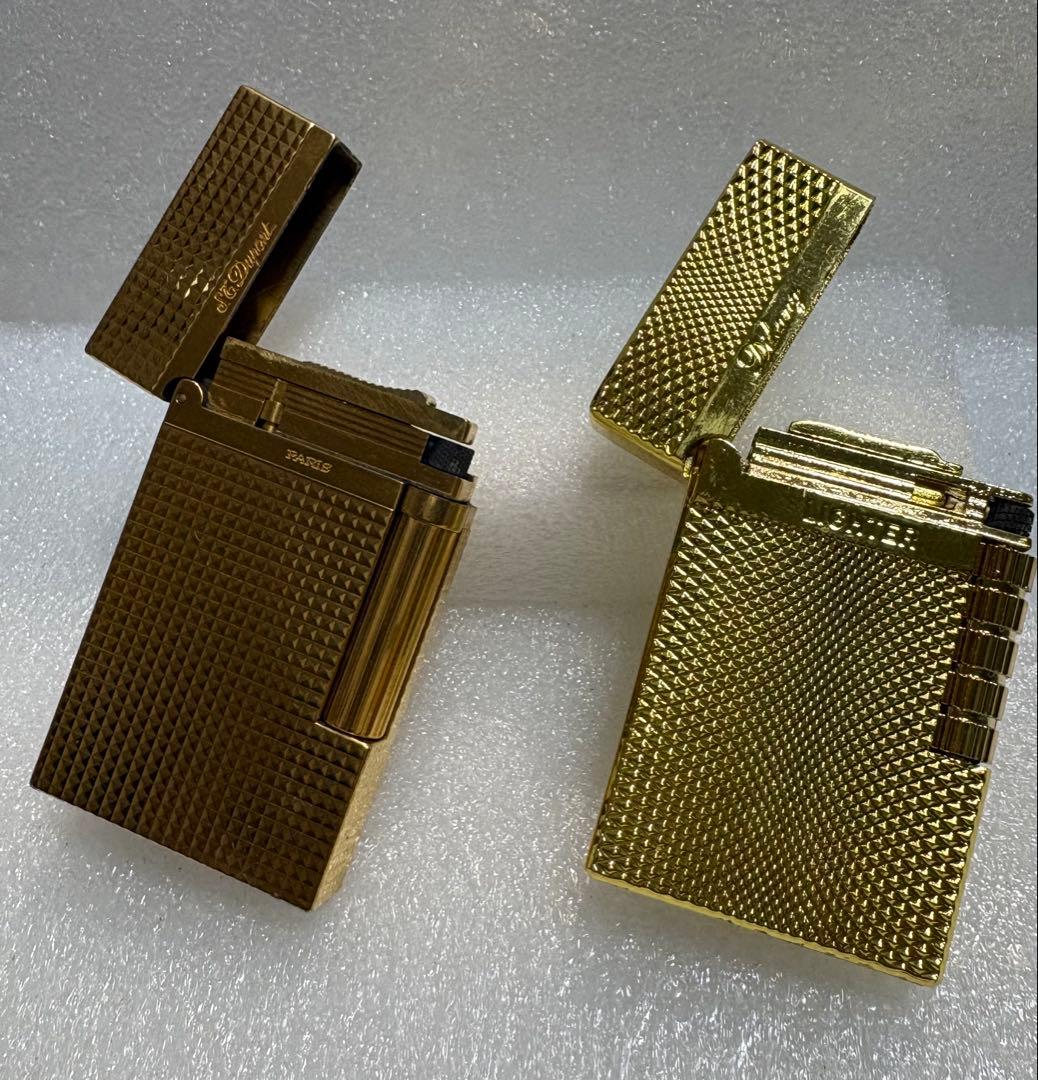TR S.T Dupデュポン ライター ダイヤモンドヘッドゴールド 箱付き