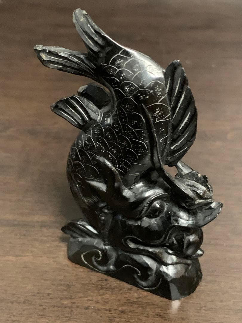 《美品》《送料無料》⭐︎鯱鉾しゃちほこ 黒 置物 縁起物 オブジェ ♪⭐︎