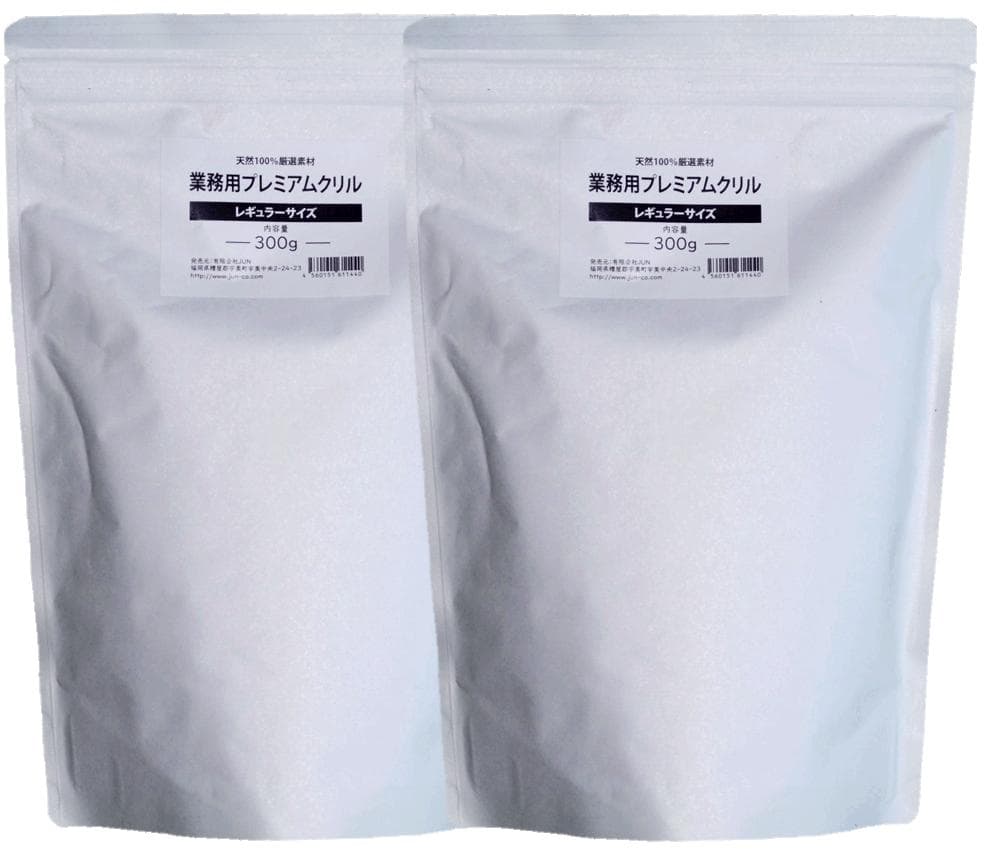 （有）ＪＵＮ　プレミアム　クリル　300g　アルミパック入　２袋セット　観賞魚
