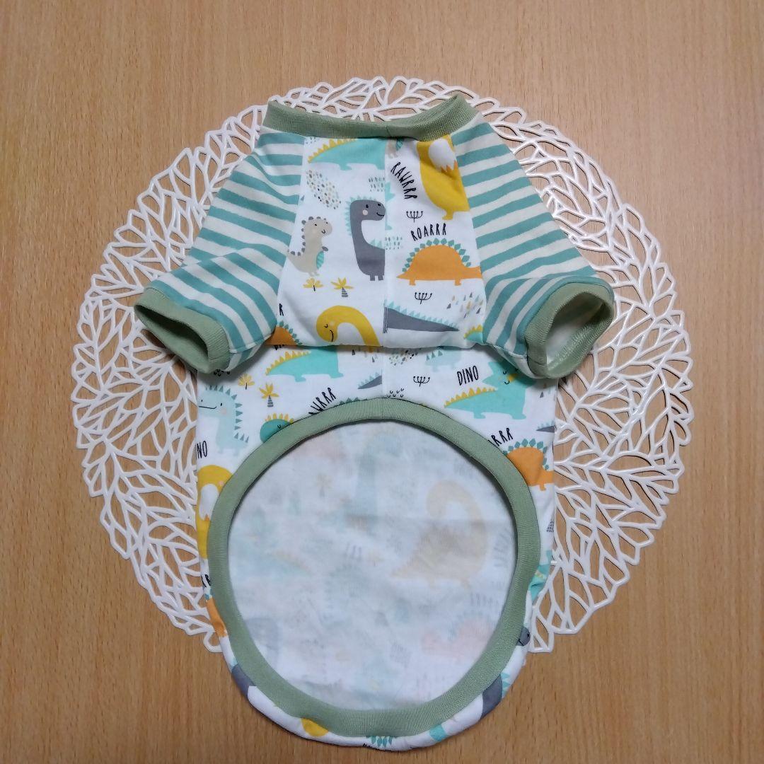 犬服　ハンドメイド　ラグランタンクトップグリーン