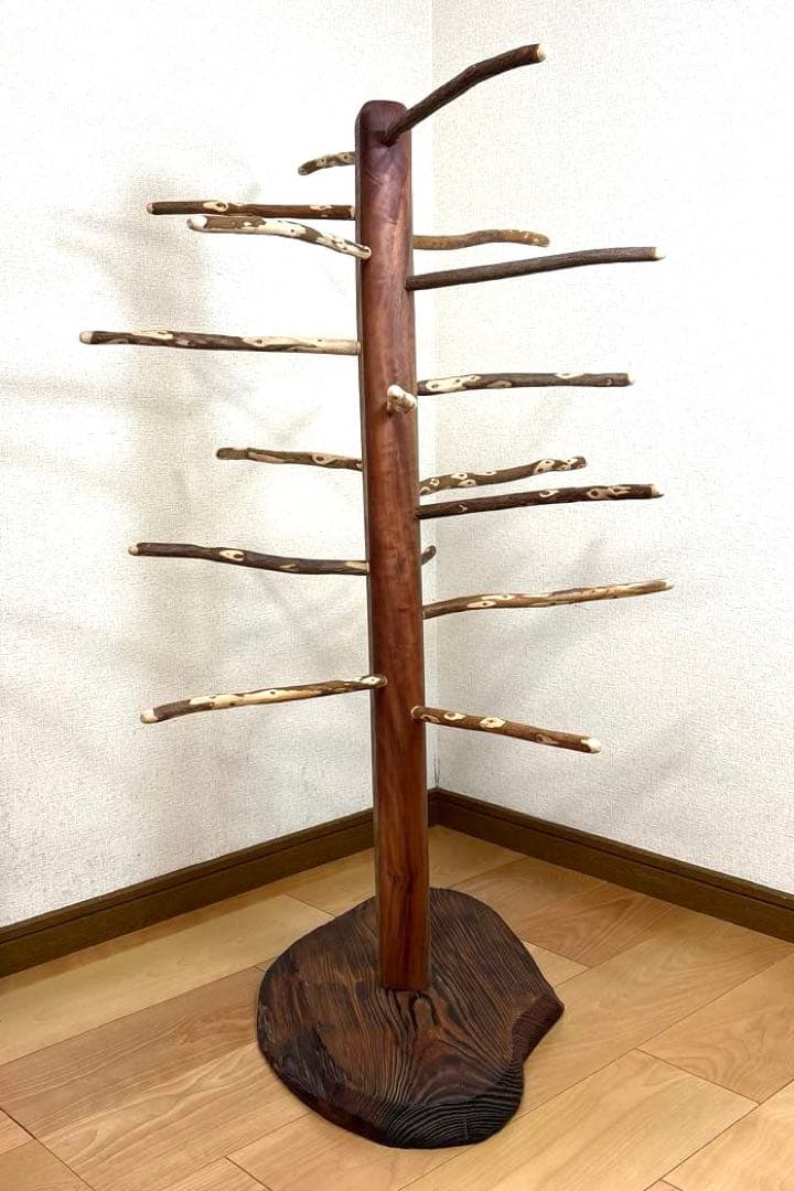 【小鳥〜中型鳥】トロピカルウッドの重量たっぷりバードスタンド