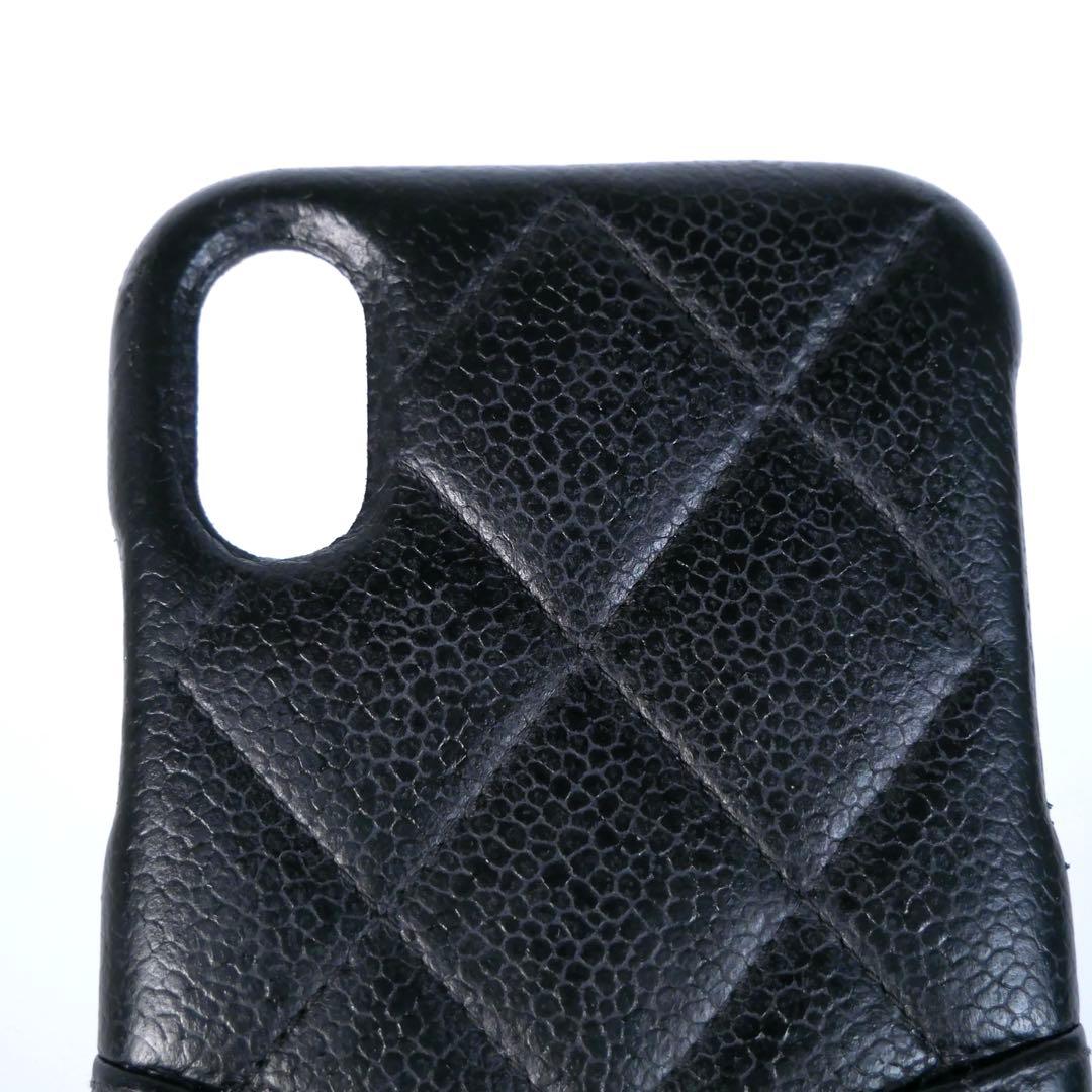 【美品】CHANEL シャネル　スマホケース　マトラッセ　iPhone X XS