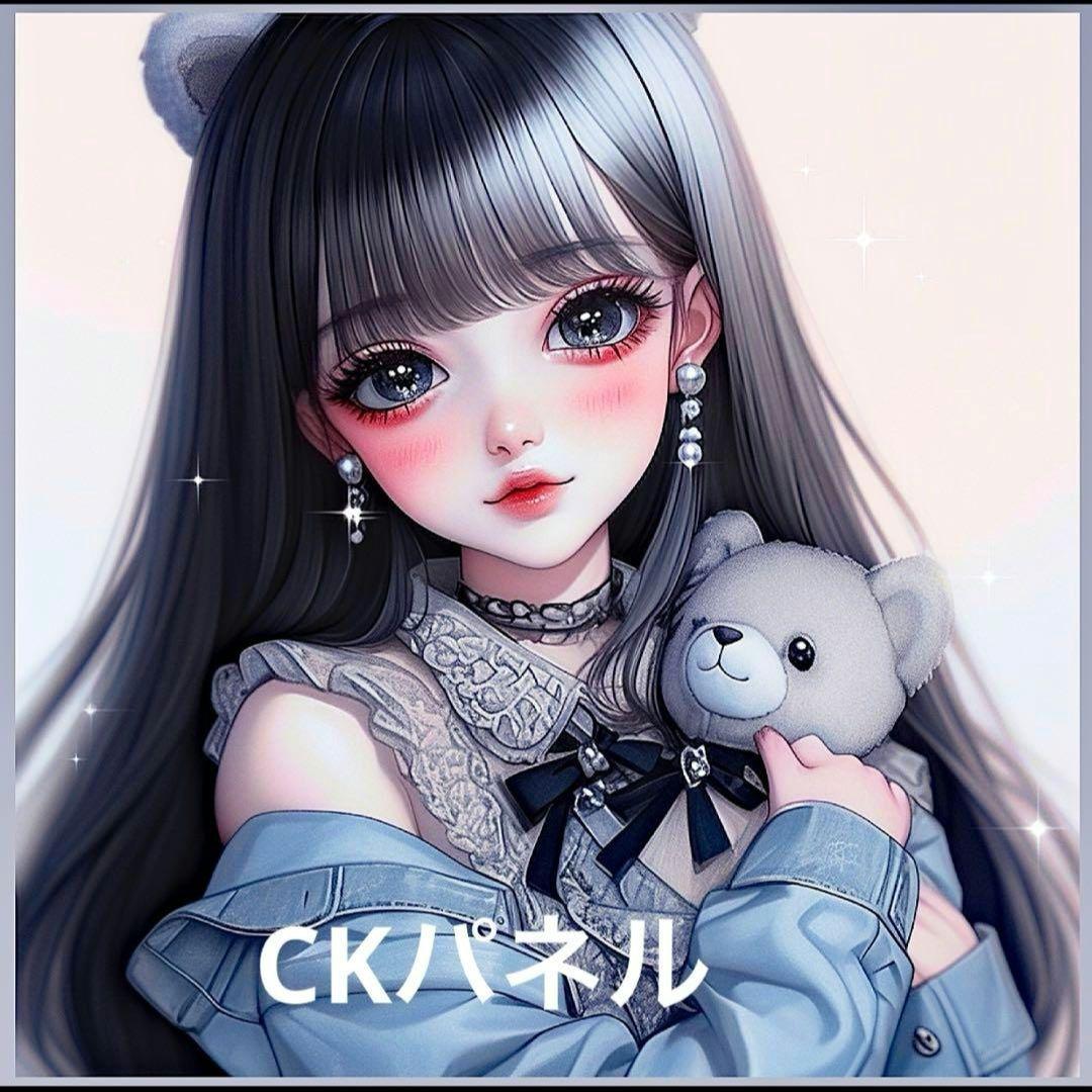 激レア女の子とぬいぐるみパネル生地　ハンドメイド