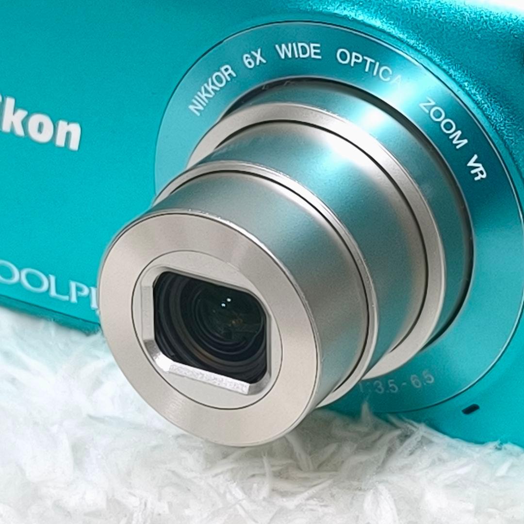 極美品✨NIKON COOLPIX S3300 ターコイズブルー デジカメ