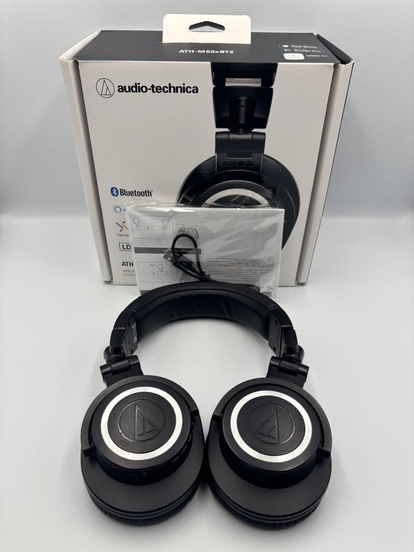 ATH-M50xBT2 ワイヤレスヘッドホン Bluetooth 有線 ブラック
