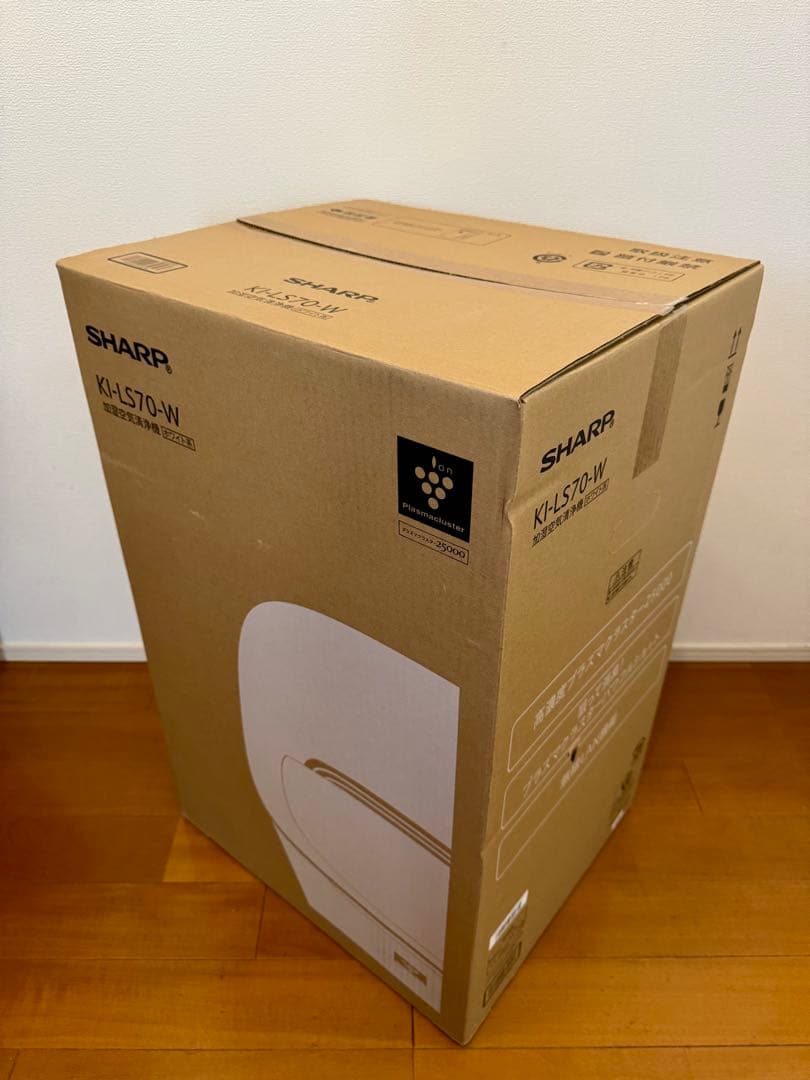 【中古】SHARP 加湿空気清浄機 KI-LS70-W ホワイト 2021年製