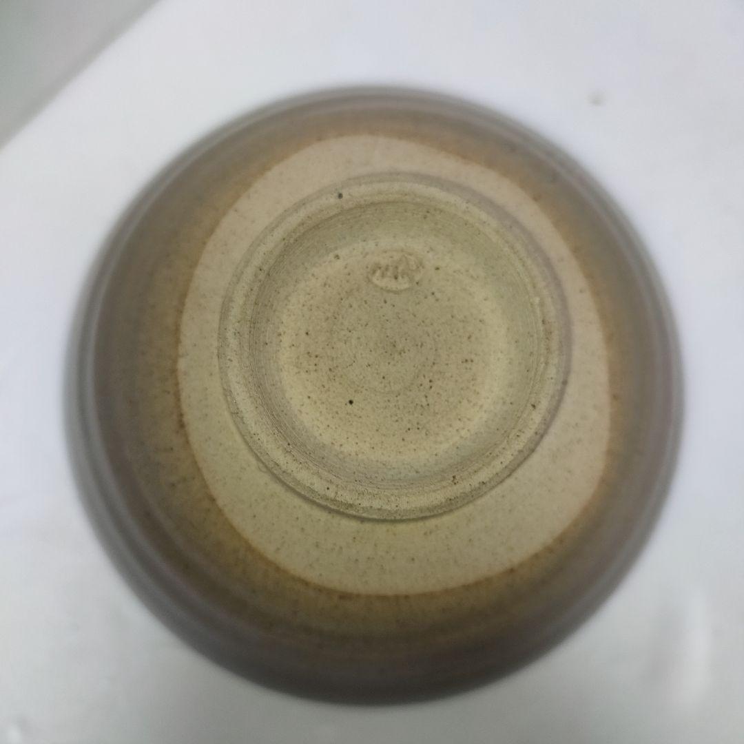 膳所焼　茶碗　暗香文字目彫　宗也