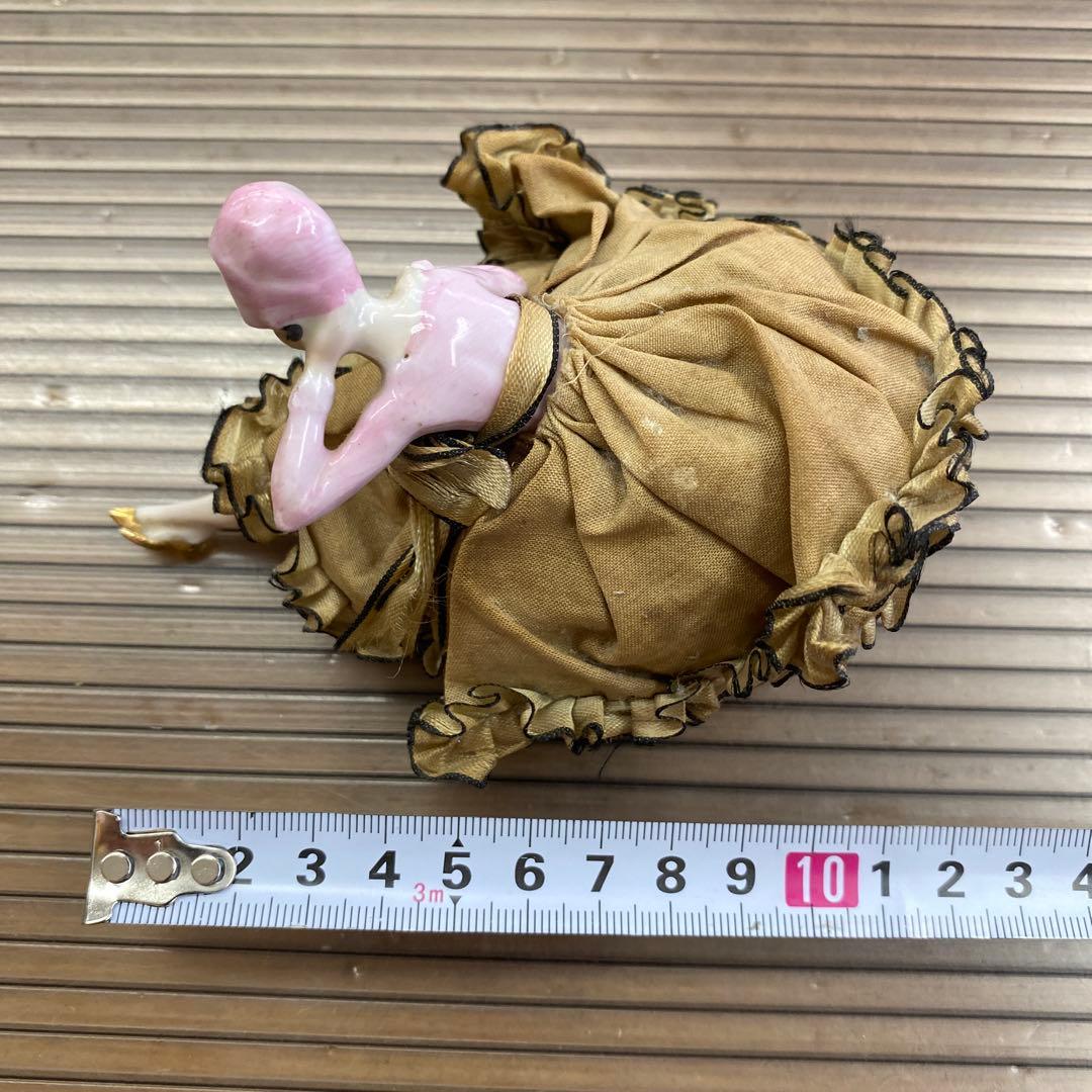 アンティークのハーフドールピンクッション 手描き フランス アンティーク雑貨