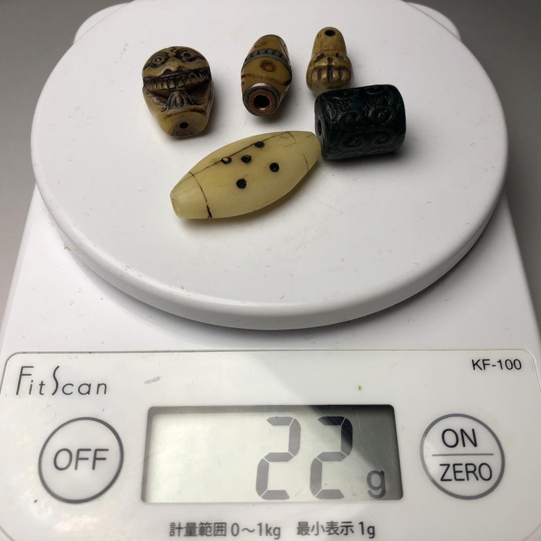 呪物　チベット天珠・カパラ・頭蓋骨モチーフ　根付　クマントーン　プラクルアン