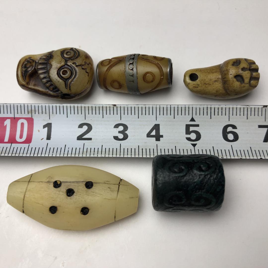 呪物　チベット天珠・カパラ・頭蓋骨モチーフ　根付　クマントーン　プラクルアン