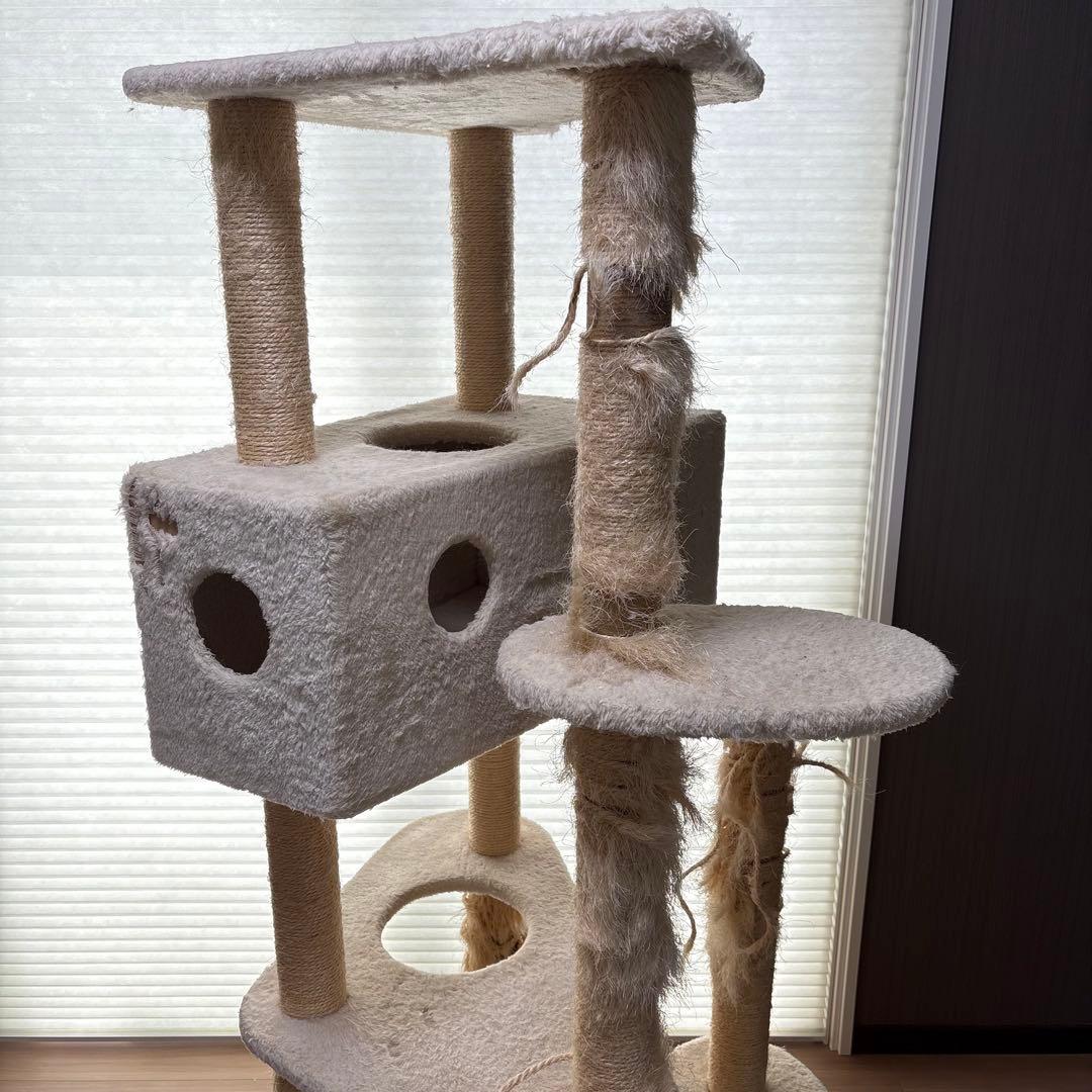 Mau タワー アラモード 据え置きキャットタワー ベージュ