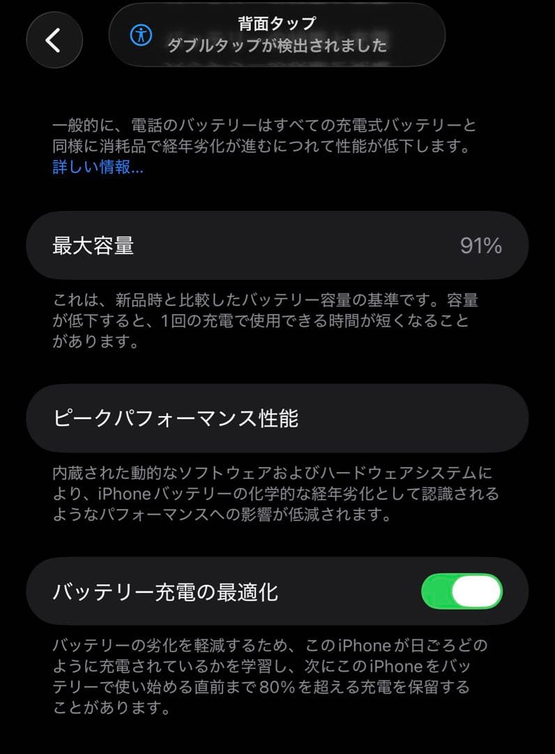 iPhone12 Pro Max 256GB バッテリー最大容量91%